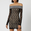 Christopher Kane Women's Mini Crystal Small Flo Dress - Black