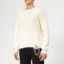 Maison Margiela Men's Gauge 5 Jersey Destroyed Knitted Jumper - Off White