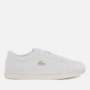 Lacoste Women's Straightset 119 2 Leather Cupsole Trainers - White/Off White