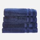 in homeware Supersoft 100% Cotton 4 Piece Towel Bale - Navy