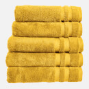 in homeware 100% Egyptian Cotton Pile 5 Piece Towel Bale - Yellow