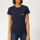 Maison Kitsuné Women's T-Shirt Tricolor Fox Patch - Navy