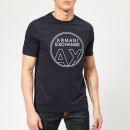 Armani Exchange Men's Circle Logo T-Shirt - Navy