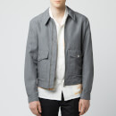 AMI Men's Patch Pocket Mohair Zip Jacket - Heather Grey