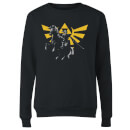 Nintendo Legend Of Zelda Hyrule Link Women's Sweatshirt - Black