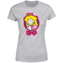 Nintendo Super Mario Peach Kanji Women's T-Shirt - Grey