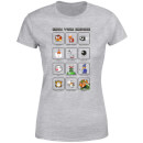 Nintendo Super Mario Know Your Enemies Women's T-Shirt - Grey