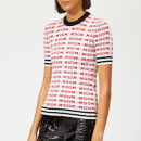 MSGM Women's Logo Sleeve Jumper - White