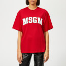 MSGM Women's College Logo T-Shirt - Red