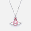Vivienne Westwood Women's Lena Small Bas Relief Pendant - Light Rose/Rhodium