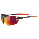 Uvex Sportstyle 203 Glasses - Black Matte/Red