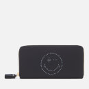 Anya Hindmarch Women's Wink Face Zip Around Wallet - Black