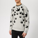 McQ Alexander McQueen Men's Swallow Swarm Flock Sweatshirt - Mercury Melange