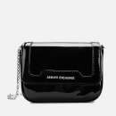 Armani Exchange Women's Patent Small Cross Body Bag - Black