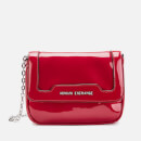 Armani Exchange Women's Patent Small Cross Body Bag - Red