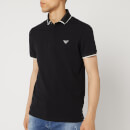 Emporio Armani Men's Tipped Cotton Polo Shirt - Nero