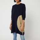 JW Anderson Women's Knitted Top with Metallic Detail - Navy