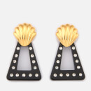 RIXO Women's Helene Earrings - Gold/Black