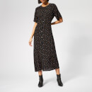 Gestuz Women's Harper Midi Dress - Black/Purple Dot