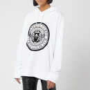 Balmain Women's Flocked Coin Hoody - White