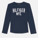 Tommy Hilfiger Boys' Essential Logo Long Sleeve T-Shirt - Black Iris