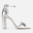 Ted Baker Women's Raidhal Leather Block Heeled Sandals - Silver