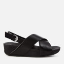 FitFlop Women's Lulu Leather Cross Back Strap Sandals - Black