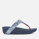 FitFlop Women's Lottie Chain Print Toe Post Sandals - Midnight Navy