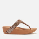 FitFlop Women's Lottie Chain Print Toe Post Sandals - Bronze