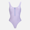 Champion Women's Zipped Swimsuit - Blue