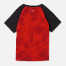 adidas Little Boy Marvel Raglan Short Sleeve T-Shirt - Red