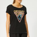 Reebok Women's Crossfit Neon Retro Easy Short Sleeve T-Shirt - Black