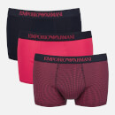 Emporio Armani Men's 3 Pack Boxer Shorts - Red