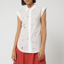 See By Chloé Women's Laser Cut Sleeveless Shirt - White