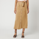 See By Chloé Women's Midi Button Skirt - Jungle Brown