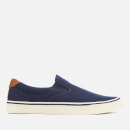Polo Ralph Lauren Men's Thompson Canvas Vulcanised Slip-On Trainers - Newport Navy