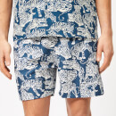 YMC Men's Shaka Swim Shorts - Blue/Cream