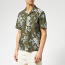 Universal Works Men's Road Shirt - Flower Olive