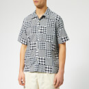 Universal Works Men's Road Shirt - Patchwork Madras Blue/White