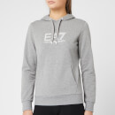 Emporio Armani EA7 Women's Train Logo Series Studded Hoody - Medium Melange Grey