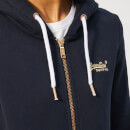 Superdry Women's Orange Label Elite Zip Hoody - Elite Navy
