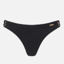 Superdry Women's Alice Textured Cupped Bikini Bottoms - Black