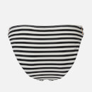 Superdry Women's Alice Textured Cupped Bikini Bottoms - Mono Stripe
