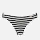 Superdry Women's Alice Textured Cupped Bikini Bottoms - Mono Stripe