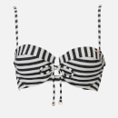 Superdry Women's Alice Textured Cupped Bikini Top - Mono Stripe