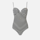 Superdry Women's Alice Textured Cupped Swimsuit - Mono Stripe