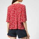 Superdry Women's Zoe Tie Top - Petra Paisley Red