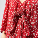 Superdry Women's Zoe Tie Top - Petra Paisley Red