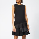 Victoria, Victoria Beckham Women's Asymmetric Pleat Dress - Black