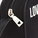 Love Moschino Women's Canvas Heart Logo Cross Body Bag - Black